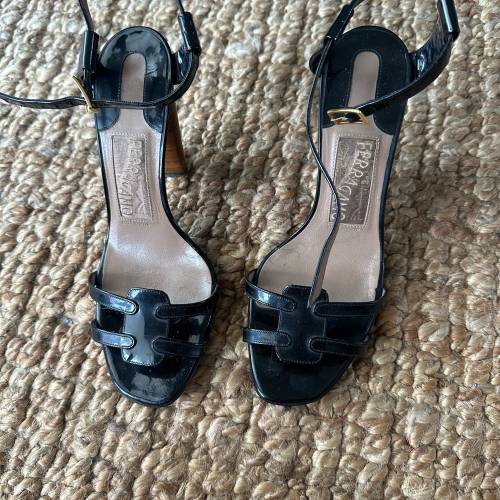 Salvatore Ferragamo Black Heeled Shoes